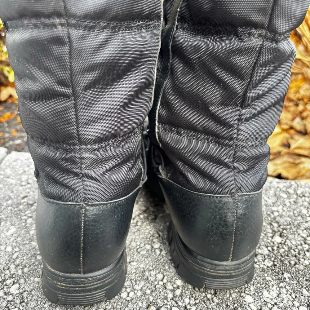 Lauren Ralph Lauren Quinly Black Winter Boots Size 9 - Picture 6 of 14